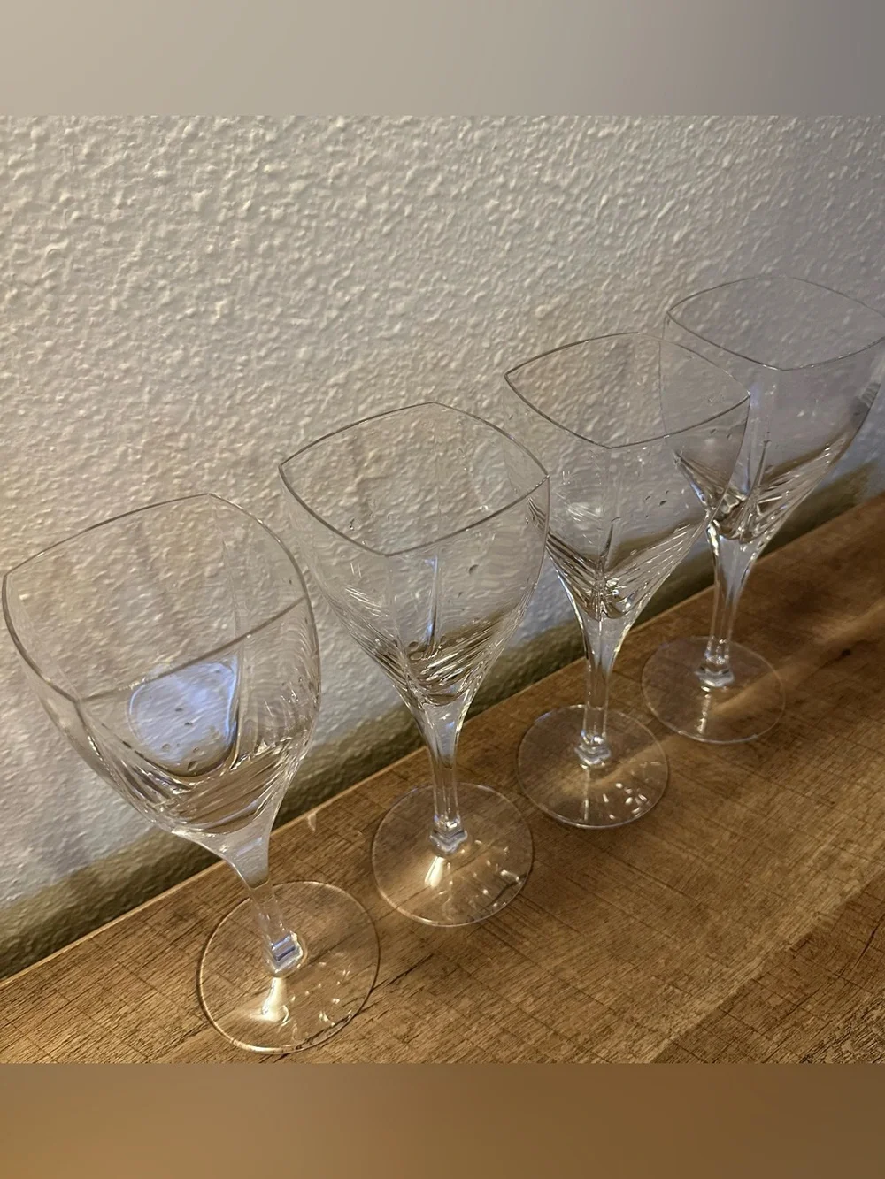 Mikasa Panache Clear Wine Crystal Goblets Set Of 4 - 9 Inches Tall